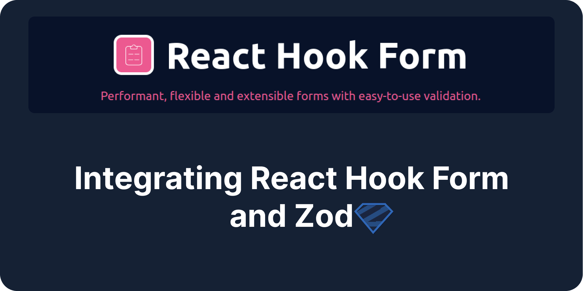 Integrating React Hook Form and Zod